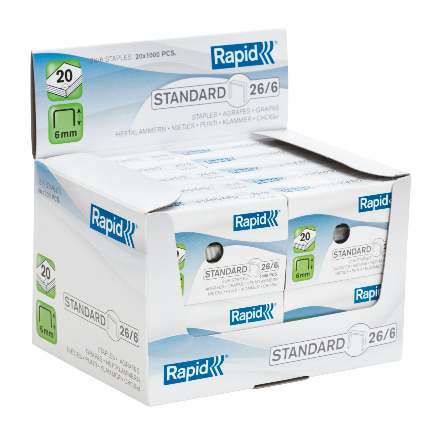 CAPSE 26/6 20 COLI 1000/CUT STANDARD RAPID