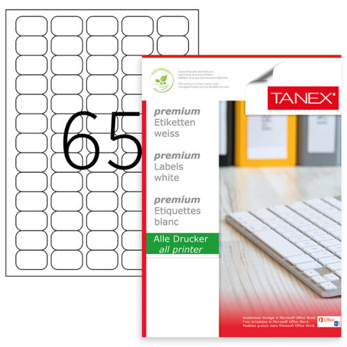 ETICHETE 65/A4 38.1*21.2MM COLTURI ROTUNDE 100/TOP TANEX