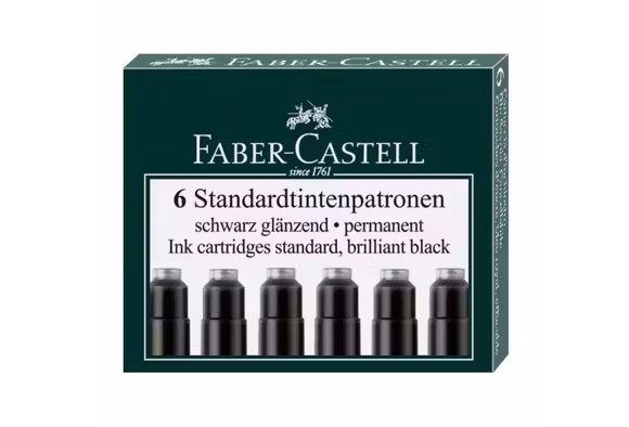 CARTUSE CERNEALA MICI NEGRE 6 BUC/CUTIE FABER-CASTELL