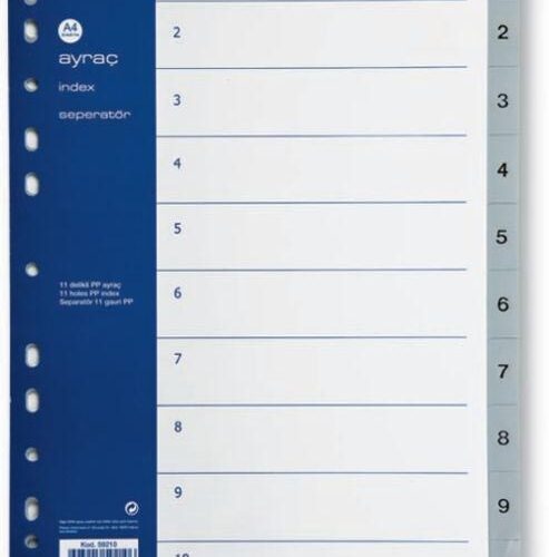 SEPARATOARE INDEX PLASTIC 1-10 NOKI
