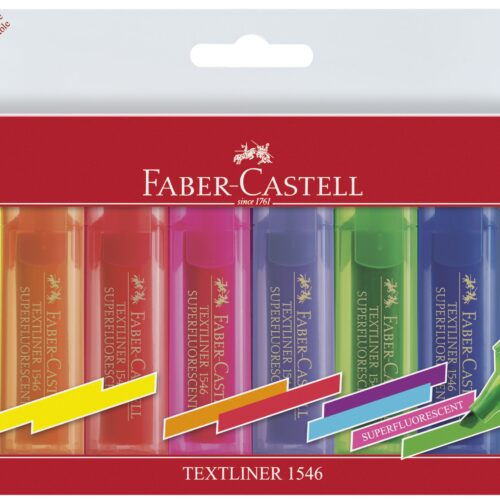 TEXTMARKER SET 8 SUPERFLUORESCENT 1546 FABER-CASTELL