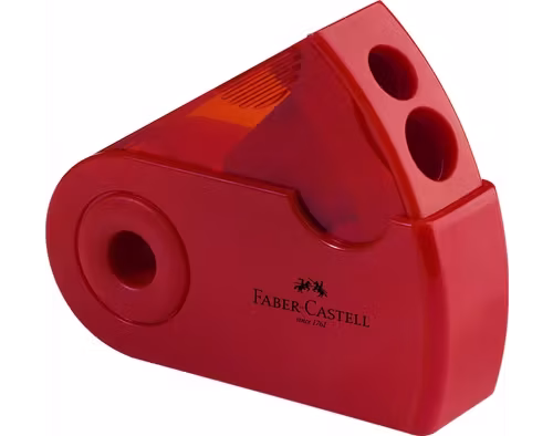 ASCUTITOARE PLASTIC DUBLA SLEEVE ROSIE/ALBASTRA FABER-CASTELL