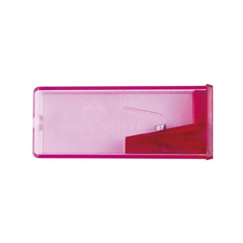 ASCUTITOARE PLASTIC CU CONTAINER CULORI FLUORESCENTE FABER-CASTELL