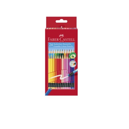 CREIOANE COLORATE 24 CULORI CU GUMA ECO FABER-CASTELL