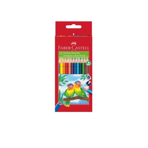 CREIOANE COLORATE TRIUNGHIULARE 12 CULORI + ASCUTITOARE ECO FABE
