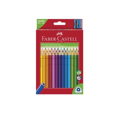 CREIOANE COLORATE JUMBO 30 CULORI + ASCUTITOARE FABER-CASTELL