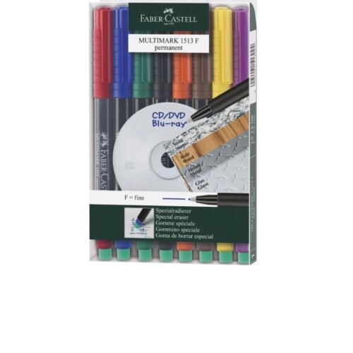MARKER PERMANENT SET 8 F MULTIMARK FABER-CASTELL
