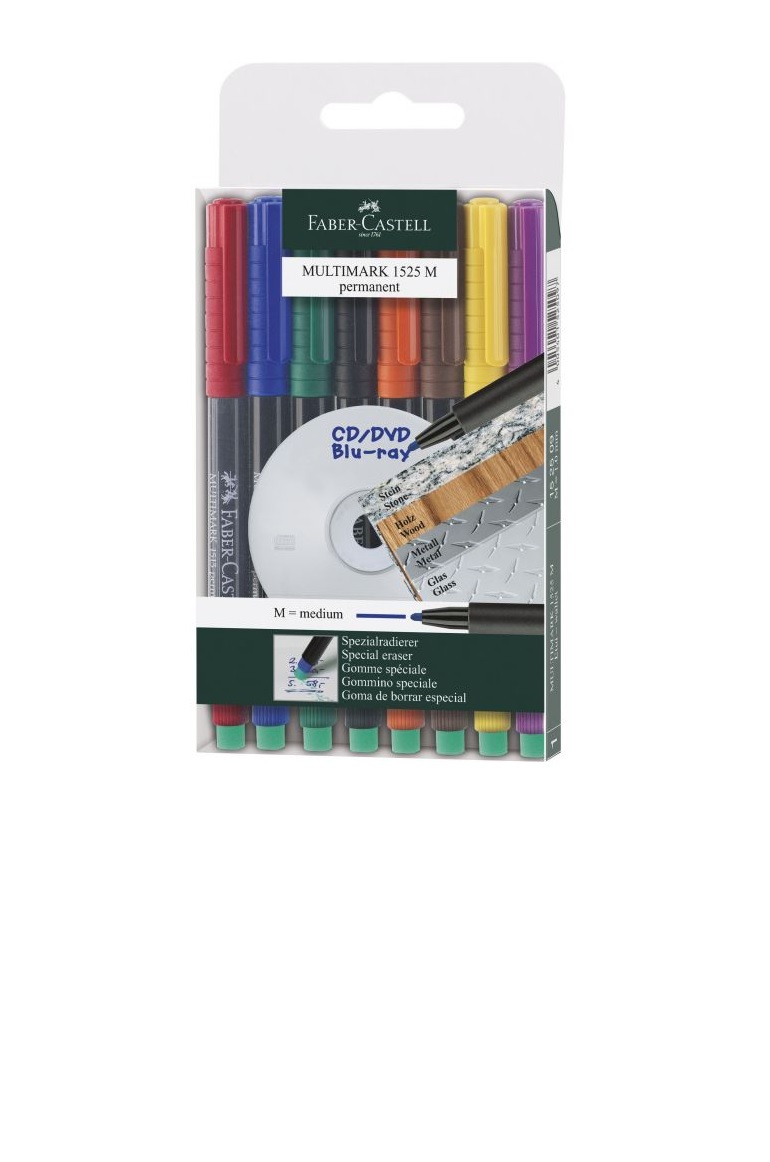 MARKER PERMANENT SET 8 M MULTIMARK FABER-CASTELL