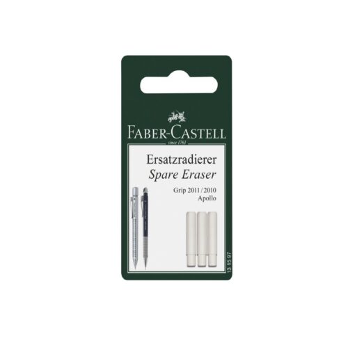 BLISTER 3 BUC REZERVA RADIERA PT GRIP 2011 FABER-CASTELL
