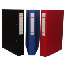 Caiet mecanic carton plastifiat A4, 2 inele EVOffice - rosu
