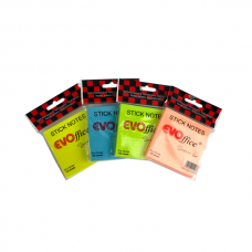 Notes autoadeziv 76*76 mm, roz neon, 100 file EVOffice