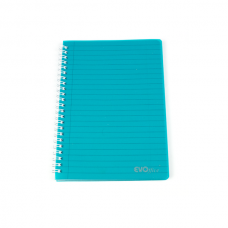 Caiet A5 cu spira metalica, coperti plastic, 100 file - matematica EVOffice