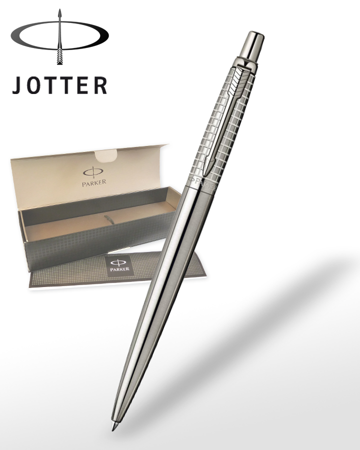 Pix cu mecanism buton,ac din otel inoxidabil sablat,penita din otel/iridium Parker JOTTERClassic