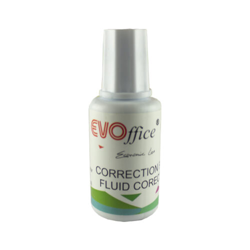 Fluid corector cu pensula pe baza de apa 20 ml EVOffice