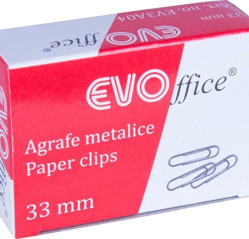 Agrafe 33 mm 100 buc/cutie EVOffice