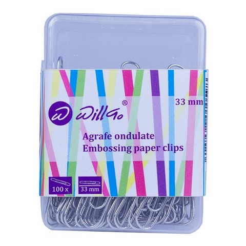 Agrafe ondulate 33 mm 100 buc/cutie plastic Willgo