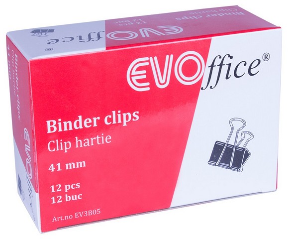 Clip hartie 41mm 12 buc/cutie EVOffice