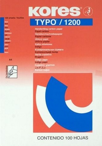 Indigo albastru pentru scris de mana A4 100coli/top , Kores