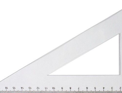 Echer plastic transparent 18cm*90°