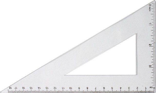 Echer plastic transparent 18cm*90°
