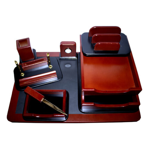 Set birou 8 piese (culoare lemn cires)