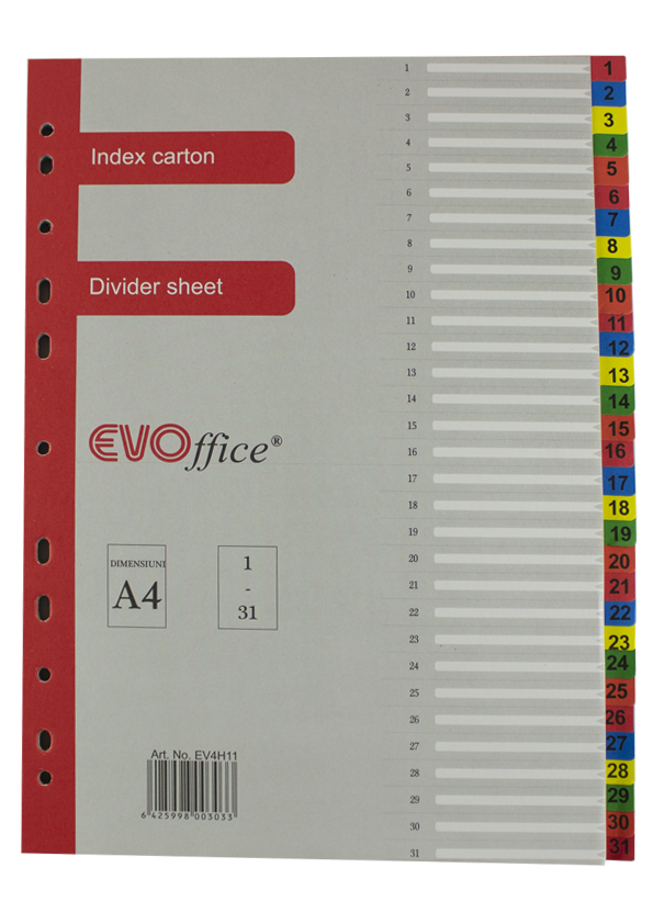 Index carton 1-31 EVOffice