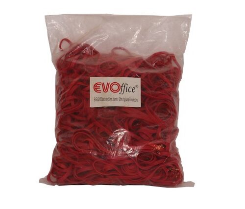 Elastice bani 5.0 mm, diametru 100 mm, 1kg/punga EVOffice