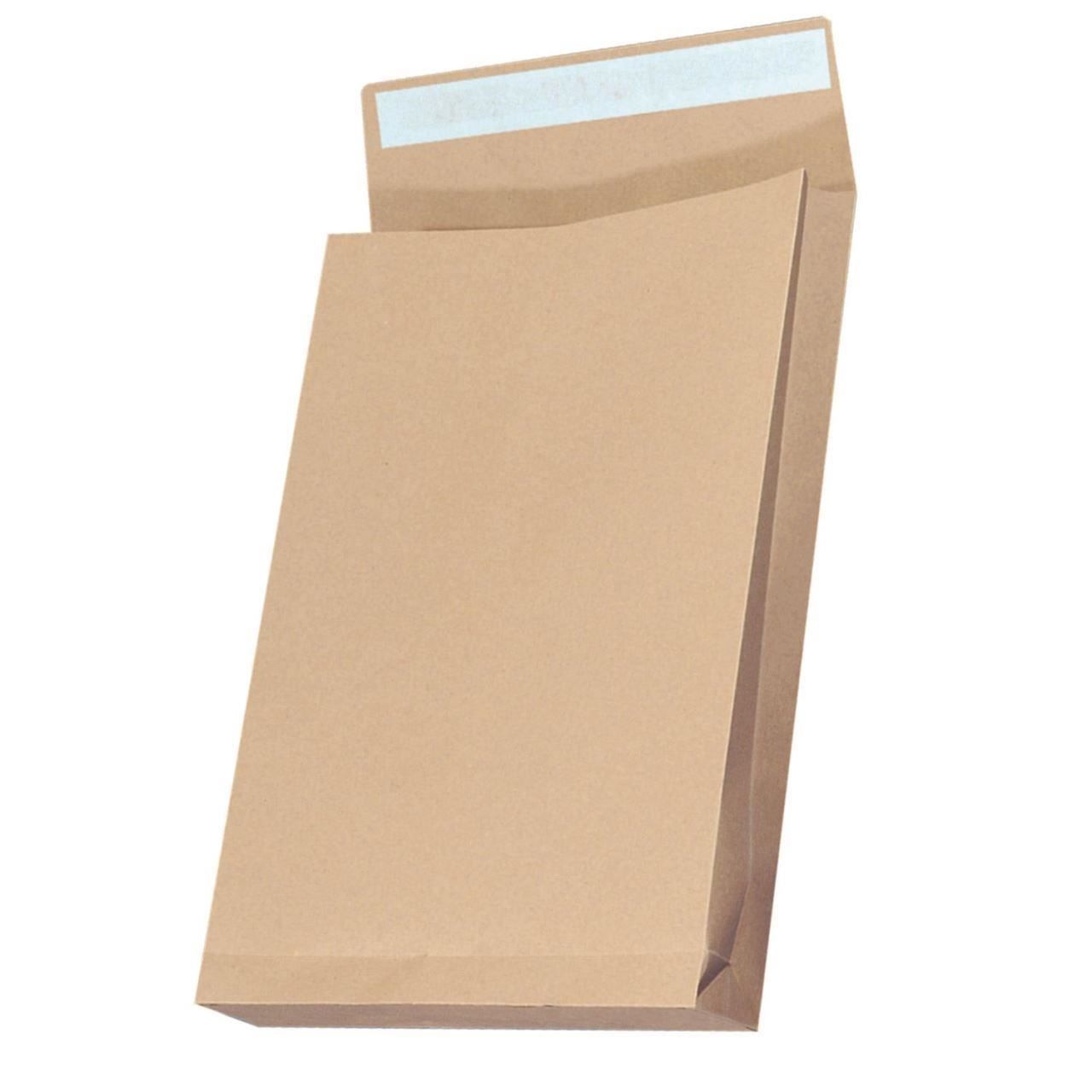 Plic B4 (250*353 mm) kraft, siliconic cu burduf de 15 cm 120gr/mp