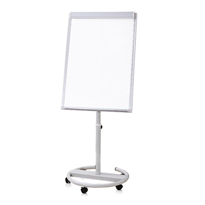 Flipchart magnetic cu brate extensibile, rama aluminiu, suport mobil rotund cu 5 rotile 70 x 100 cm EVOffice