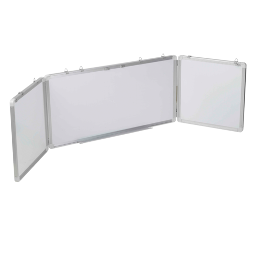 Sistem de afisare si prezentare (cabinet) - whiteboard magnetic cu rama aluminiu cu 5 suprafete total 100*400 cm EVOffice