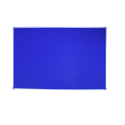 Panou din material textil albastru (fetru) 2 fete cu rama din aluminiu 120*180 cm EVOffice