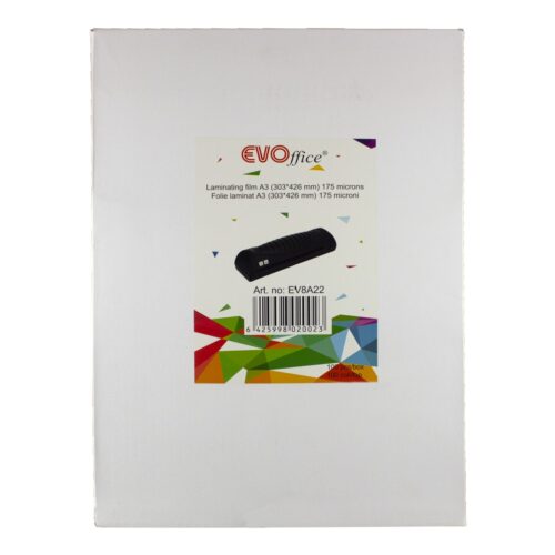 Folie laminat A3 (303*426 mm) 175 microni 100 coli/top EVOffice