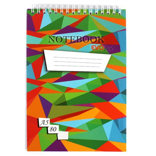 Blocnotes A5 cu microperforatii si  spira metalica, 80 file - dictando EVOffice