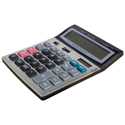 Calculator 16 dgt, 15.5*21 cm, front metalic EVOffice 2716