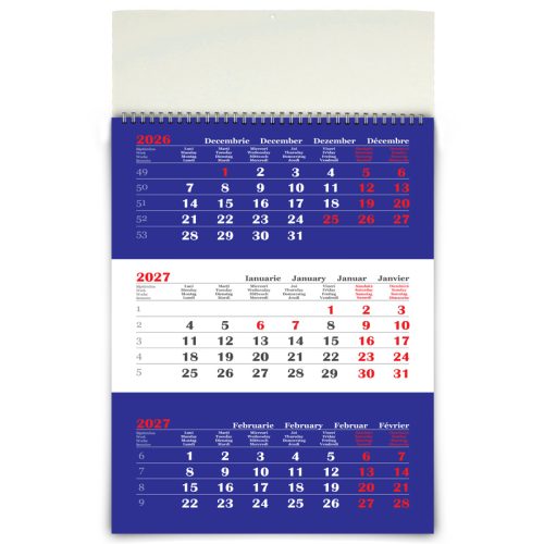 Calendar triptic de perete, 2027