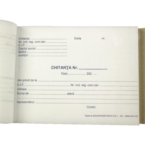 Chitantier A6 autocopiativ 2 exemplare