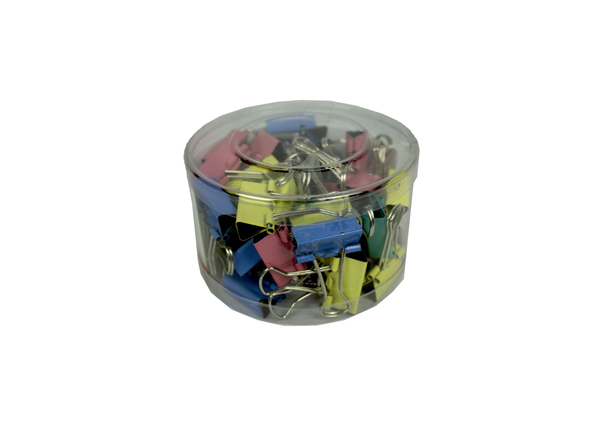 Clip hartie 25mm, 48 buc, culori asortate/cutie plastic