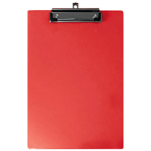 Clipboard plastic simplu A4 prevazut cu rigla Ark  - rosu