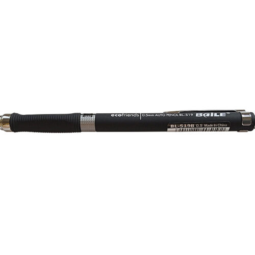 Creion mecanic 0.5 mm, accesorii metalice, grip, radiera incorporata, varf retractabil BL-519