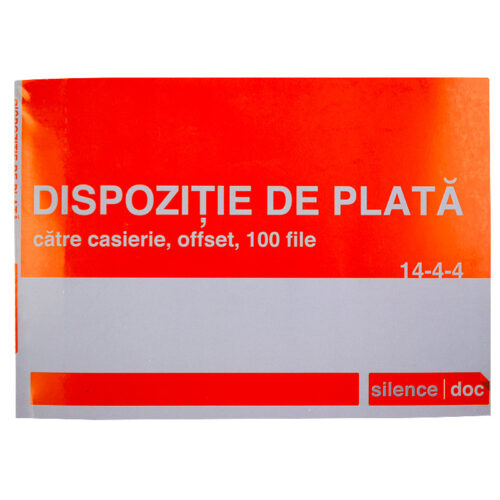 Dispozitie plata casierie A6 fata-verso