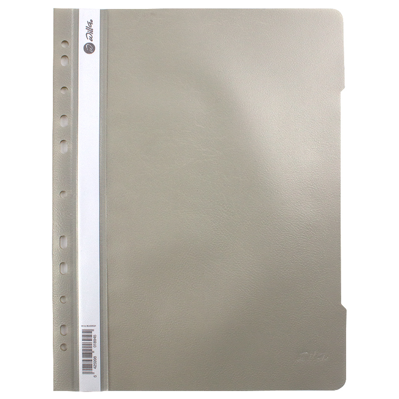 Dosar din plastic cu sina si 11 perforatii Willgo gri