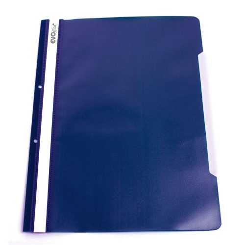 Dosar din plastic cu sina si 2 perforatii EVOffice bleumarin