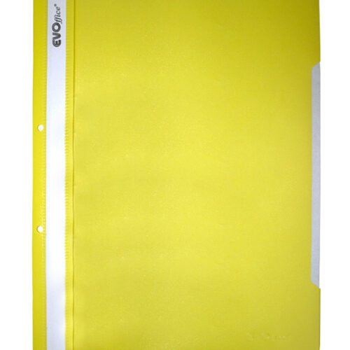 Dosar din plastic cu sina si 2 perforatii  EVOffice galben