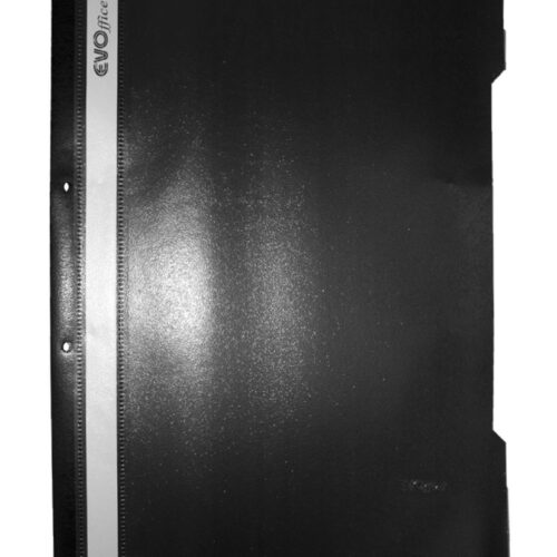 Dosar din plastic cu sina si 2 perforatii EVOffice negru