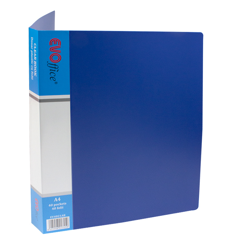 Dosar plastic cu 40 folii EVOffice albastru