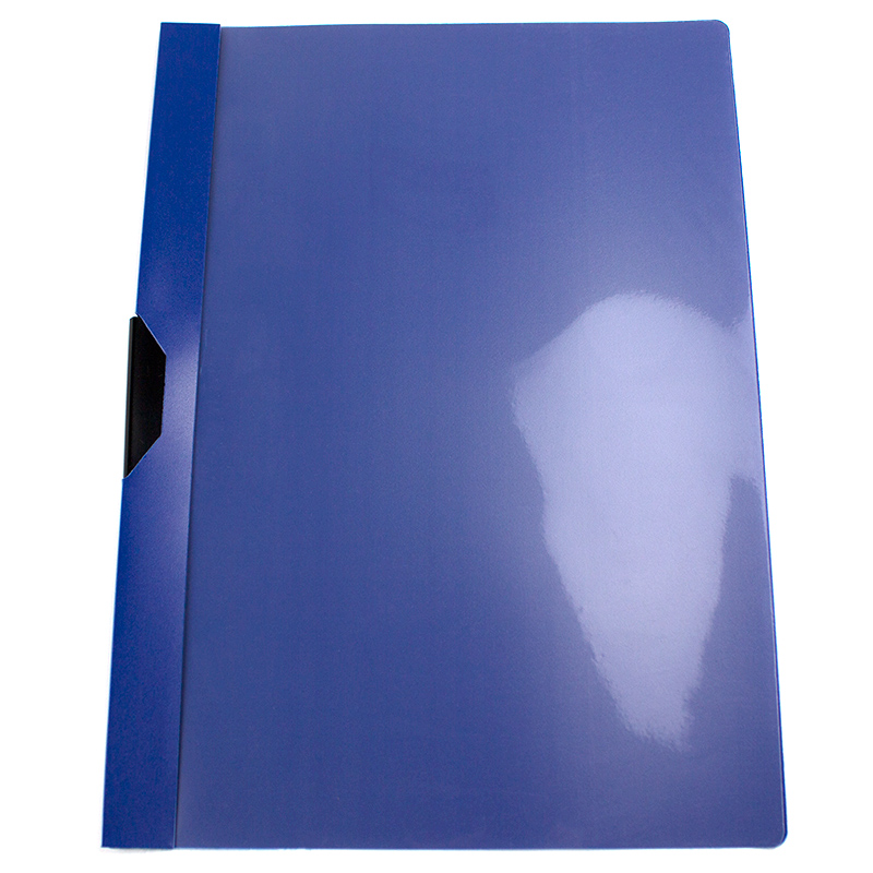 Dosar plastic cu clema metalica,capacitate 50 coli EVOffice - albastru