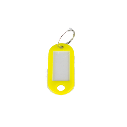Etichete - suport plastic pentru chei 10buc/set EVOffice - galben
