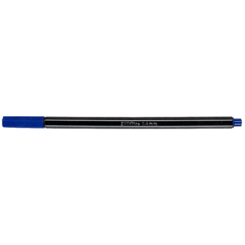 Fineliner, forma hexgonala, varf 0.4 mm EVOffice - albastru