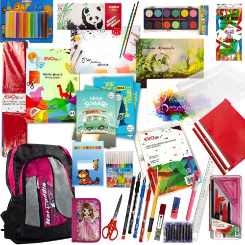Ghiozdan echipat pentru clasele 3-4 - fete