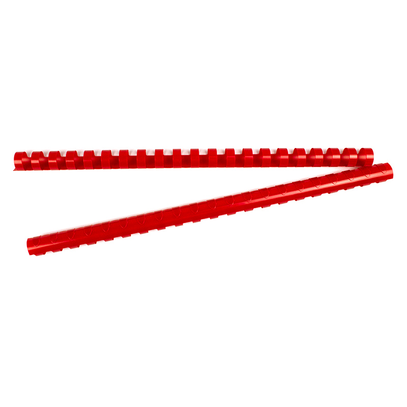 Inele plastic 14 mm, max 125 coli. 100buc/cut EVOffice rosu